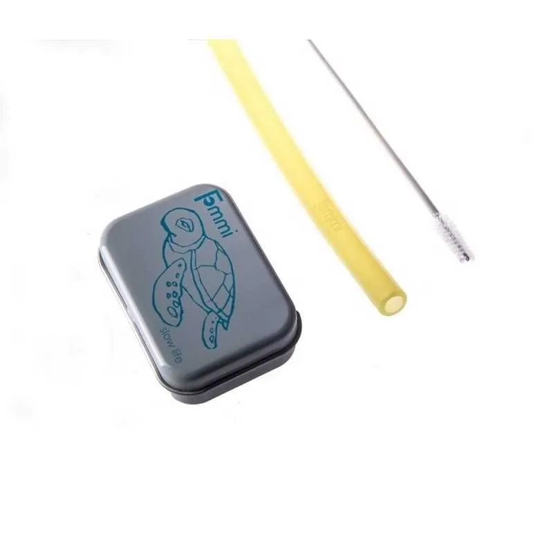 GoSilli daugkartinis silikoninis šiaudelis