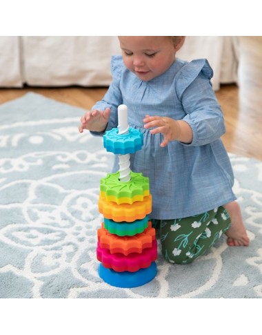 SpinAgain besisukantis bokštas - vaizdas baltame fone su pakuote