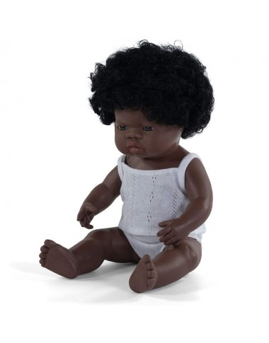 Miniland lėlė mergaitė (afroamerikietė, 38 cm.) iš šono