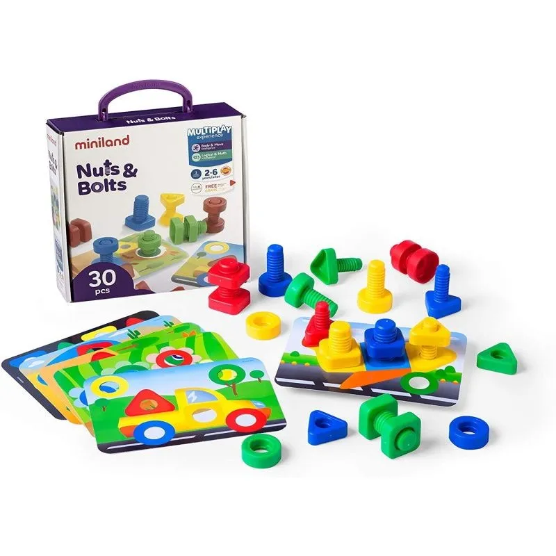 Miniland izglītojošs skrūvju komplekts