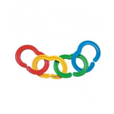 Miniland jungiamų žiedų rinkinys - kelių sujungtų žiedų vaizdas