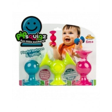 Fat Brain PipSquigz lipšniukai barškučiai - pakuotės vaizdas baltame fone