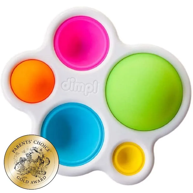 Dimpl sensorinis žaislas kūdikiams su spalvingais burbuliukais