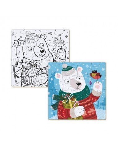 Dodo dėlionė Šv. Kalėdų meškiukas (16 det.) - Dėlionės vaikams nuo 3 metų