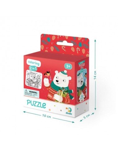 Dodo dėlionė Šv. Kalėdų meškiukas (16 det.) - Dėlionės vaikams nuo 3 metų