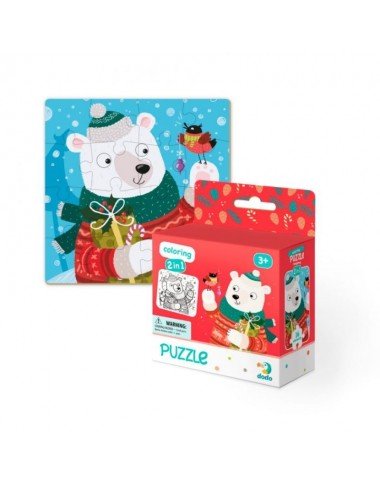 Dodo dėlionė Šv. Kalėdų meškiukas (16 det.) - Dėlionės vaikams nuo 3 metų