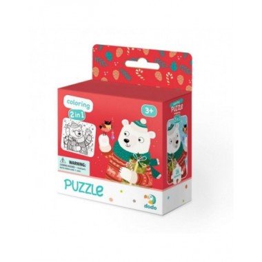 Dodo dėlionė Šv. Kalėdų meškiukas (16 det.) - Dėlionės vaikams nuo 3 metų