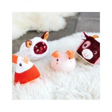 Lilliputiens veiklos kūbeliai (4 vnt.) - Stilingos prekės vaikams