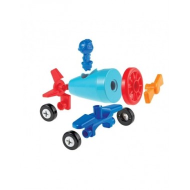 Konstriuktorius 1-2-3 Mašina-Lėktuvas-Laivas - Lavinamieji konstruktoriai vaikams nuo 2 metų