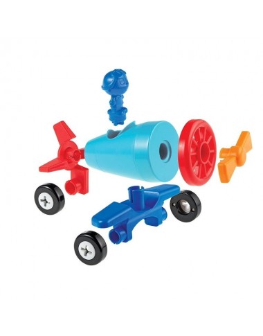 Konstriuktorius 1-2-3 Mašina-Lėktuvas-Laivas - Lavinamieji konstruktoriai vaikams nuo 2 metų