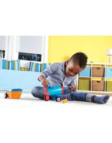 Konstriuktorius 1-2-3 Mašina-Lėktuvas-Laivas - Lavinamieji konstruktoriai vaikams nuo 2 metų