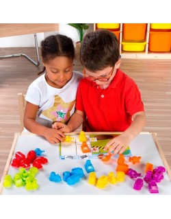 Miniland lavinamasis žaidimas Skaičiuok ir rūšiuok mašinas - Lavinamieji žaislai vaikams nuo 3 metų