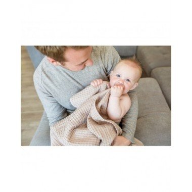 Lulujo medvilnės rusvas pledas kūdikiui - Prekės kūdikiams