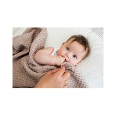 Lulujo medvilnės rusvas pledas kūdikiui - Prekės kūdikiams