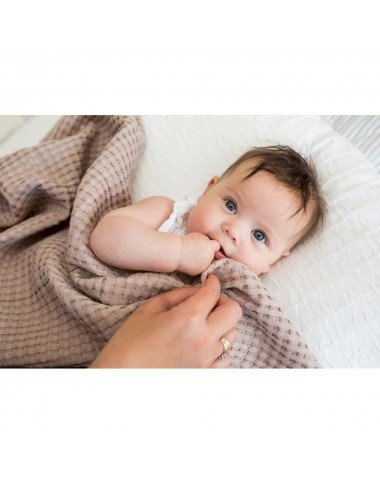 Lulujo medvilnės rusvas pledas kūdikiui - Prekės kūdikiams Lulujo medvilnės rusvas pledas kūdikiui - Prekės kūdikiams