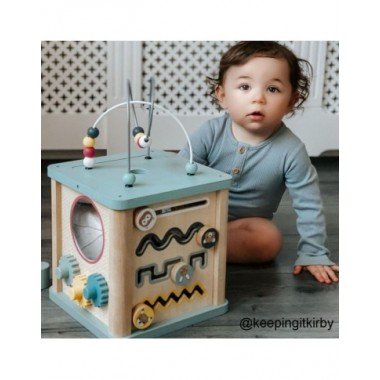 Bigjigs medinis veiklos kubas - Mediniai lavinamieji žaislai