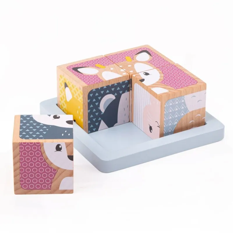 Medinės kaladėlės-dėlionė - Medinės dėlionės vaikams