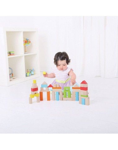 Bigjigs medinės kaladėlės - Mediniai žaislai Bigjigs medinės kaladėlės - Mediniai žaislai