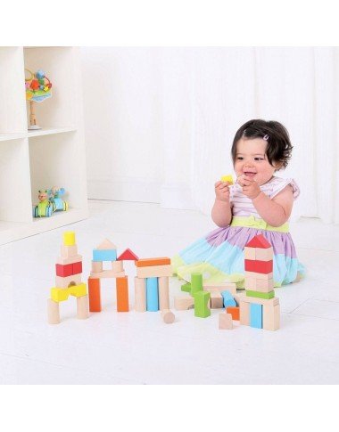 Bigjigs medinės kaladėlės - Mediniai žaislai Bigjigs medinės kaladėlės - Mediniai žaislai