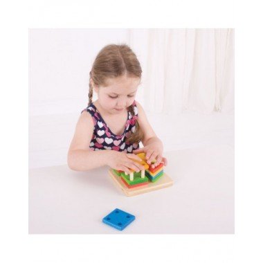 Bigjigs medinė lavinamoji formelių dėlionė - Lavinamieji žaislai