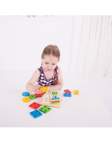 Bigjigs medinė lavinamoji formelių dėlionė - Lavinamieji žaislai