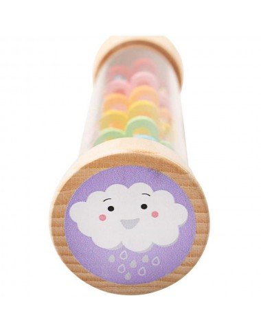 Bigjigs medinis barškutis Lietaus garsai - Žaislai vaikams