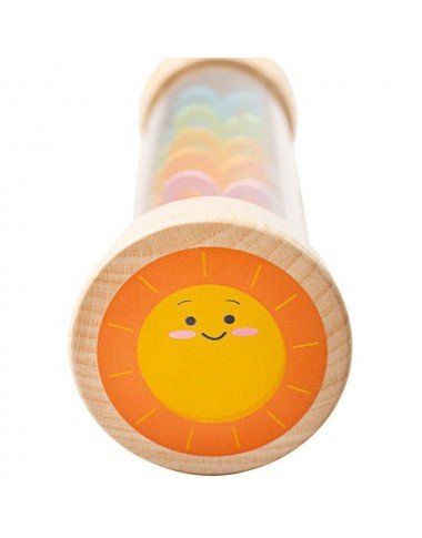 Bigjigs medinis barškutis Lietaus garsai - Žaislai vaikams