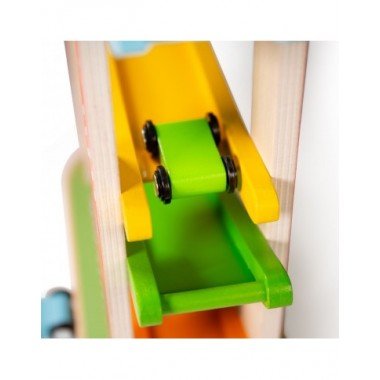 Medinis mašinėlių paleidimo garažas - mediniai žaislai vaikams