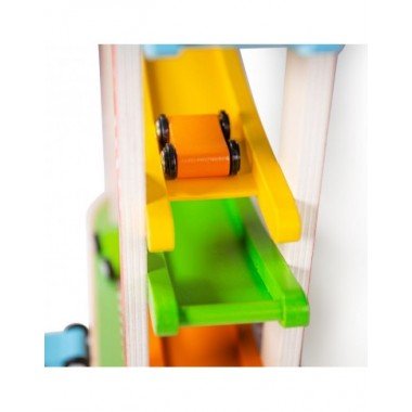 Medinis mašinėlių paleidimo garažas - mediniai žaislai vaikams