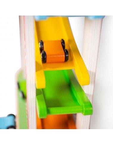 Medinis mašinėlių paleidimo garažas - mediniai žaislai vaikams Medinis mašinėlių paleidimo garažas - mediniai žaislai vaikams