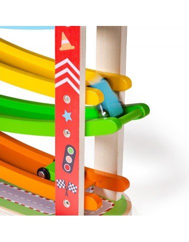 Medinis mašinėlių paleidimo garažas - mediniai žaislai vaikams Medinis mašinėlių paleidimo garažas - mediniai žaislai vaikams