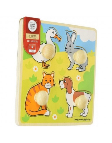 Bigjigs medinė formų dėlionė - Lavinamosios medinės dėlionės vaikams