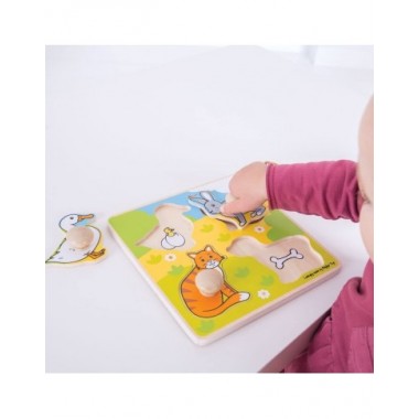 Bigjigs medinė formų dėlionė - Lavinamosios medinės dėlionės vaikams