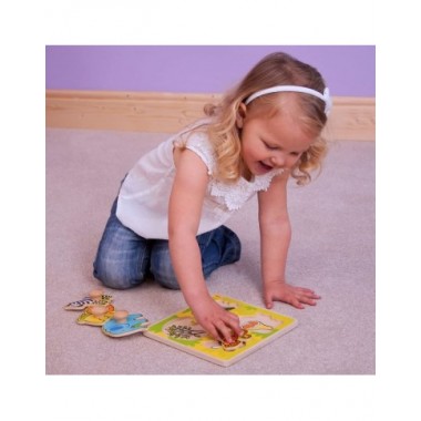 Bigjigs medinė formų dėlionė - Lavinamosios medinės dėlionės vaikams