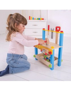 Bigjigs medinis vaikiškas staliaus stalas - Mediniai žaislai vaikams