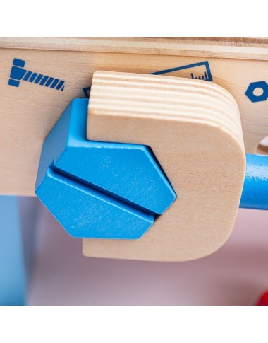 Bigjigs medinis meistro lagaminas-stalas - Mediniai žaislai vaikams