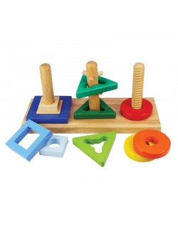 Bigjigs medinis lavinamasis žaislas Formos - Lavinamieji žaislai vaikams