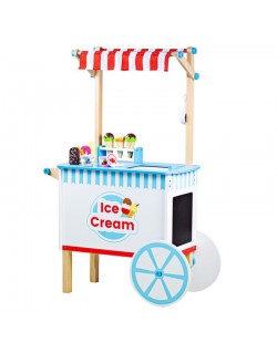 Bigjigs medinis vaikiškas ledų vežimėlis - Mediniai žaislai vaikams