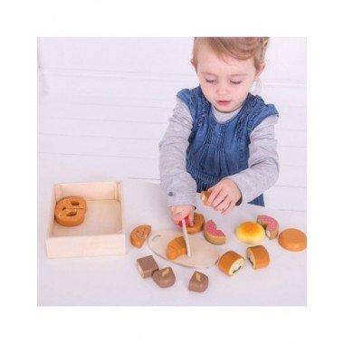 Bigjigs mediniai pjaustomi kepiniai - Mediniai žaislai vaikams
