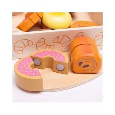 Bigjigs mediniai pjaustomi kepiniai - Mediniai žaislai vaikams