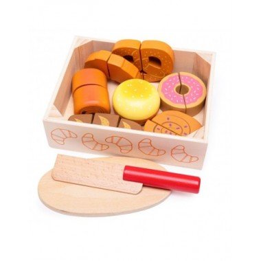 Bigjigs mediniai pjaustomi kepiniai - Mediniai žaislai vaikams