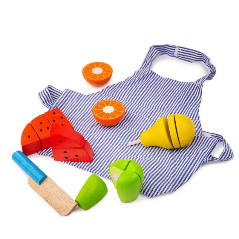 Bigjigs mediniai pjaustomi vaisiai - Mediniai žaislai