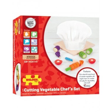 Bigjigs medinės pjaustomos daržovės - Mediniai žaislai