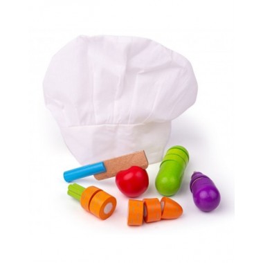 Bigjigs medinės pjaustomos daržovės - Mediniai žaislai