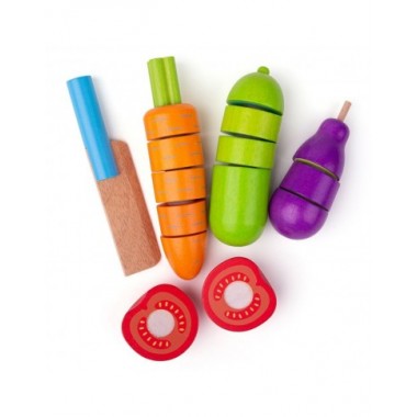 Bigjigs medinės pjaustomos daržovės - Mediniai žaislai