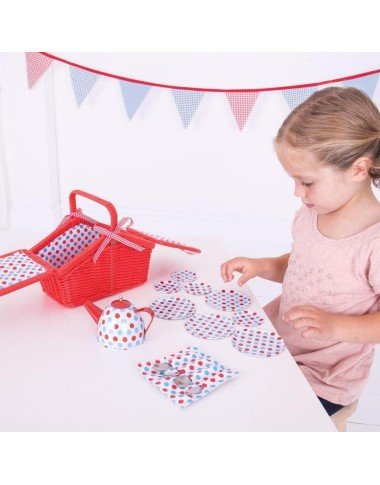 Bigjigs žaisliniai indai Arbatėlės krepšys - Žaislai vaikams