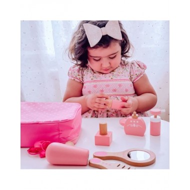 Bigjigs medinis kosmetikos rinkinys - Žaislai mergaitėms