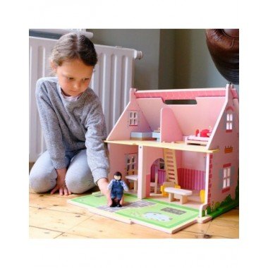Bigjigs medinis lėlių namas - Lėlių namai