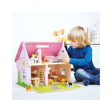 Bigjigs medinis lėlių namas - Lėlių namai