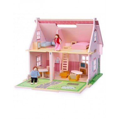 Bigjigs medinis lėlių namas - Lėlių namai